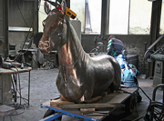 Hengst Donnerhall im Rohguss